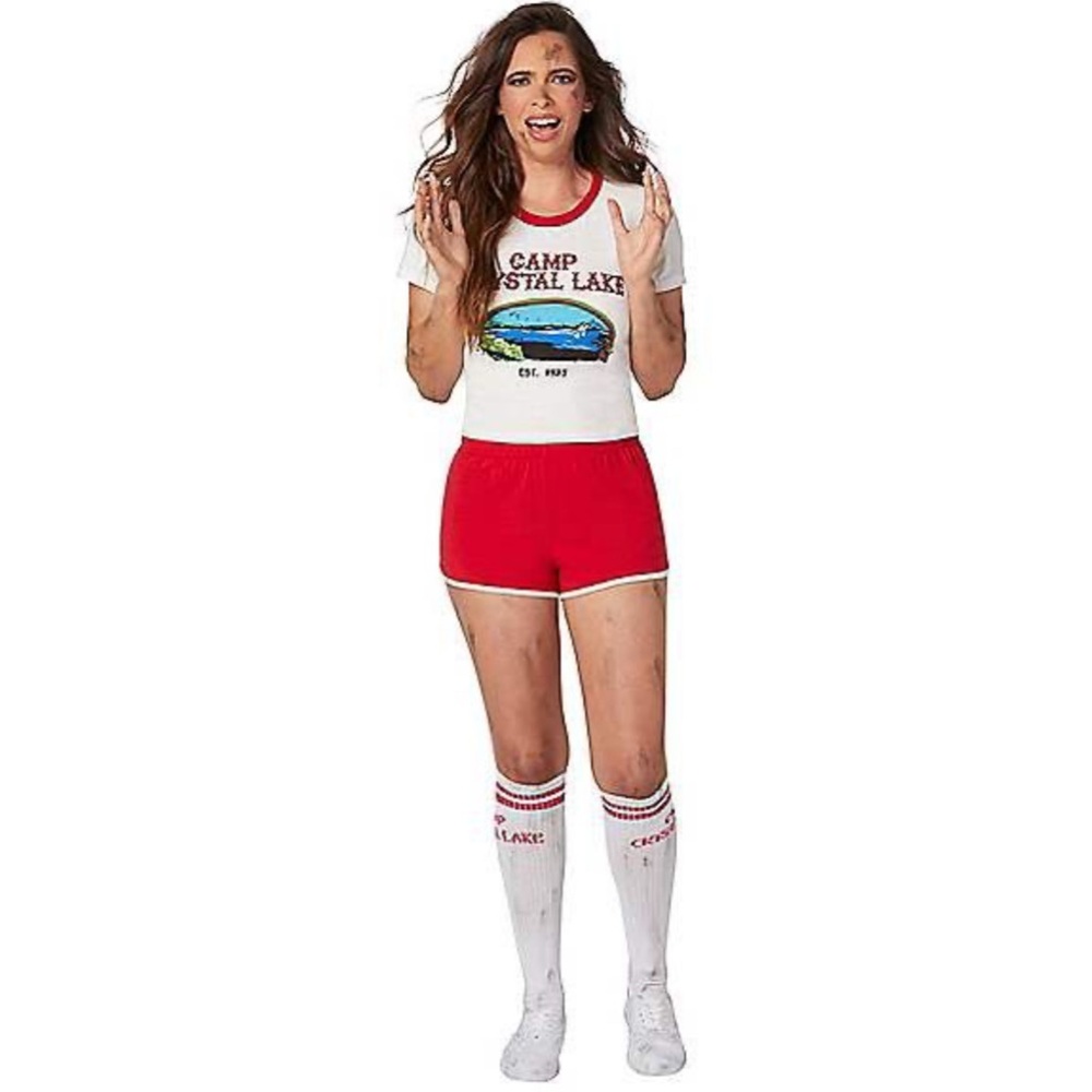 Friday the 13th Vintage Camp Crystal Lake Counselor Tee, Shorts and Sock Set